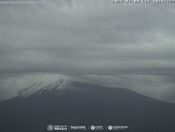 Monitoreo del Popocatépetl este 9