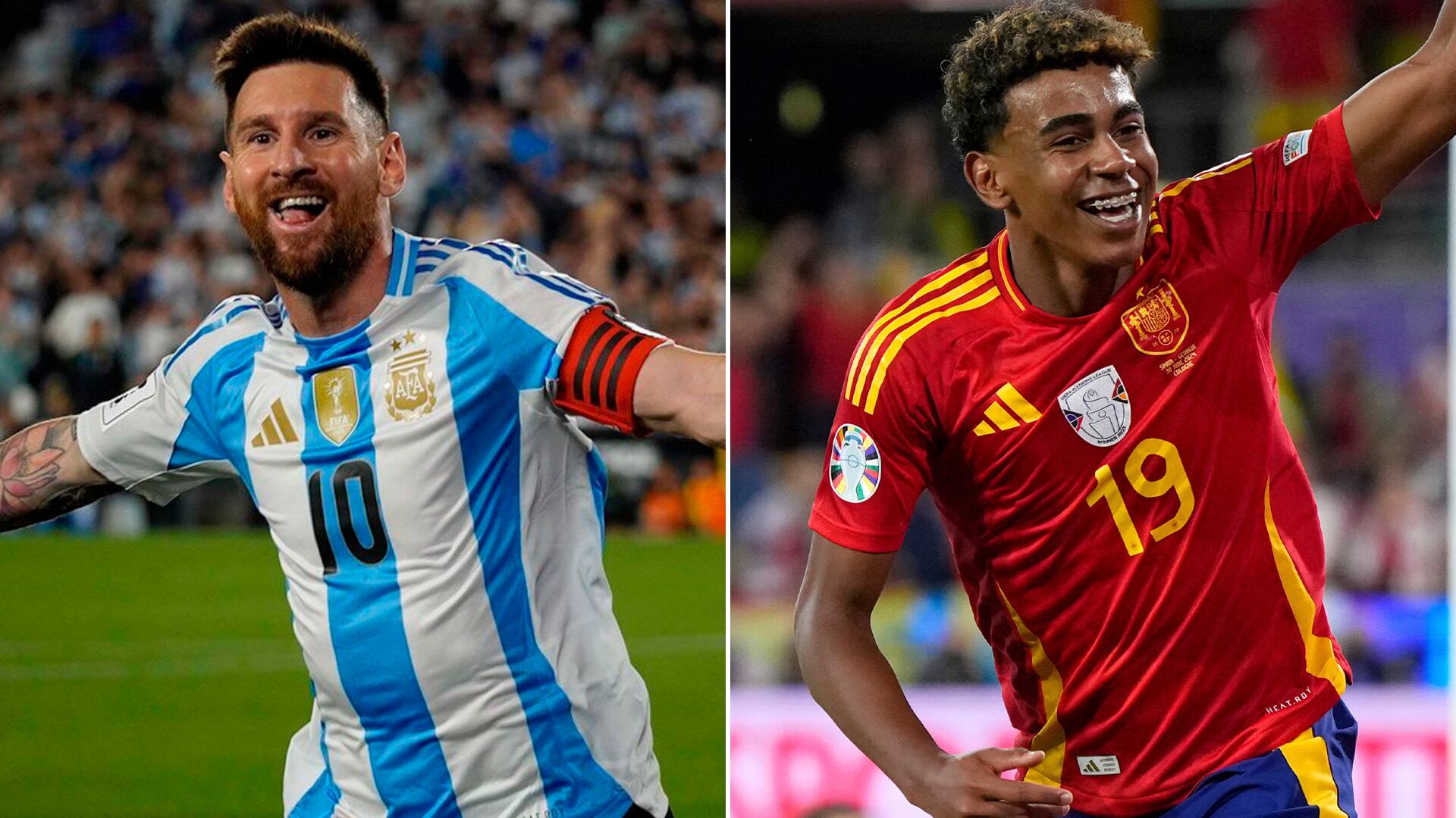 Lionel Messi y Lamine Yamal, figuras de Argentina y España