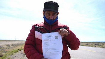 Gustavo Gallardo caminó trece horas