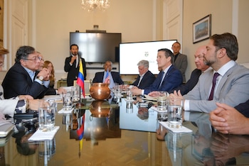 Petro le dejó claro a Moreno que nadie desde el exterior puede venir a decirle a los colombianos por quién votar de cara a la jornada electoral que se desarrollará en todo el territorio nacional el domingo 31 de mayo de 2026, y que en caso de ser necesaria una segunda vuelta, se repetiría el domingo 21 de junio entre los dos candidatos más votados - crédito Presidencia de la República
