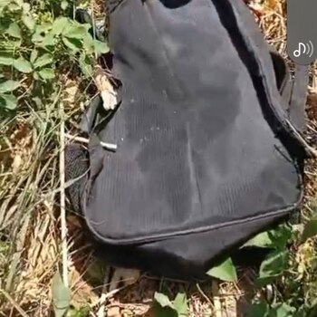 Una de las maletas donde