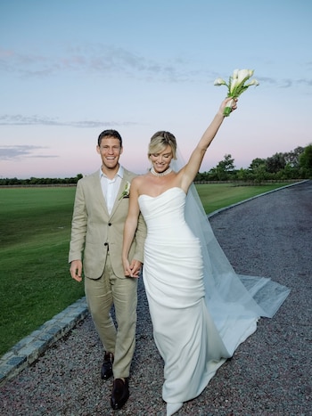 La pareja estuvo acompañada por