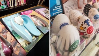 Succionador clitorial y huevos vibradores.