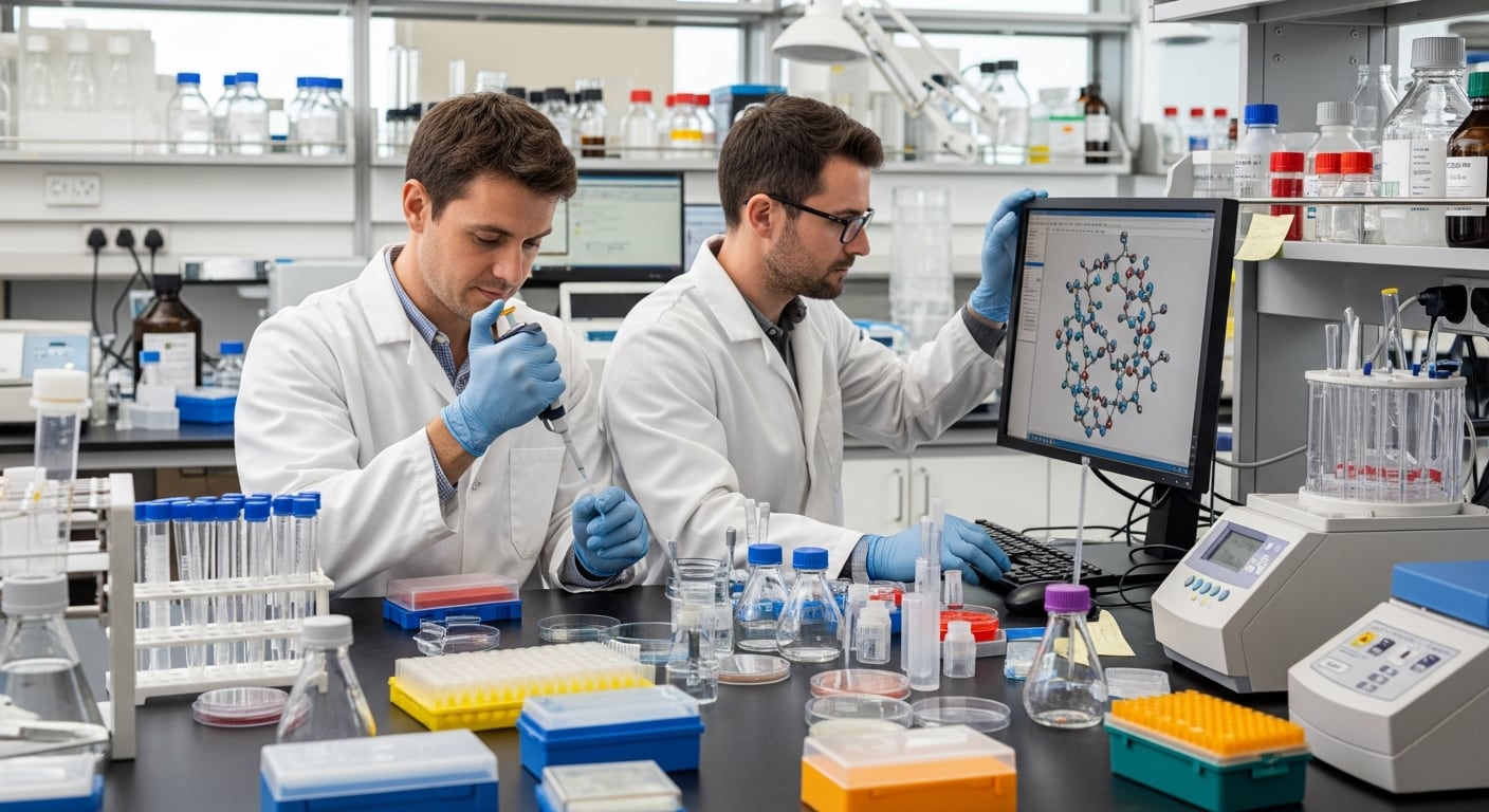 El complejo formado por proteínas y ARN en el sistema DRT3 resulta esencial para la producción de ADN repetitivo y la protección bacteriana (Imagen Ilustrativa Infobae)