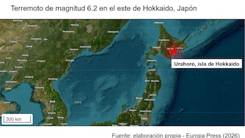 Un terremoto de magnitud 6,2 sacude la isla japonesa de Hokkaido, aunque sin riesgo de tsunami