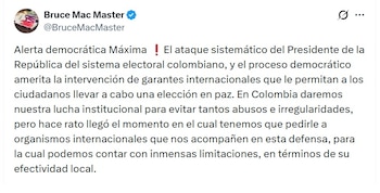 Bruce Mac Master, presidente de la Andi, dijo que daremos nuestra lucha institucional para evitar tantos abusos e irregularidades - crédito @BruceMacMaster/X