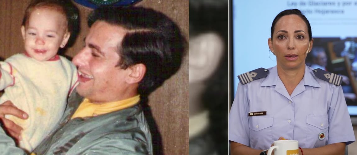 Andrea Guadagnini honra el legado de su padre, el capitán Luciano Guadagnini, caído en la Guerra de Malvinas, a través de su carrera en la Fuerza Aérea Argentina (Infobae en Vivo)