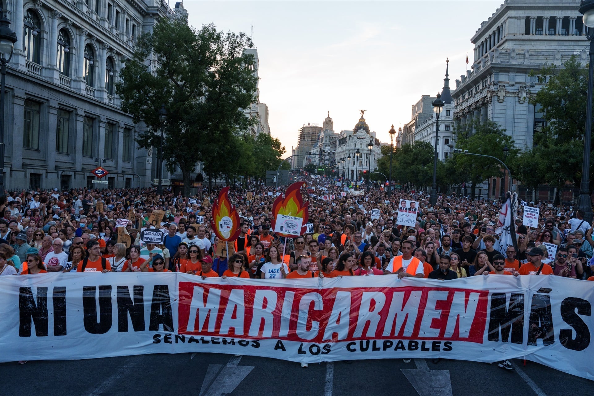 Manifestación en Madrid tras el desahucio de Maricarmen Abascal. (Matias Chiofalo / Europa Press)
