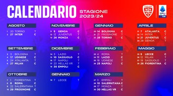 Calendario de Cagliari en la