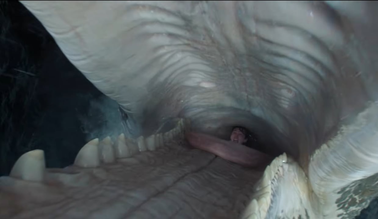 La historia cinematográfica concentró el ochenta por ciento de su metraje en el encierro dentro del animal (YouTube/@20thCenturyStudiosES)