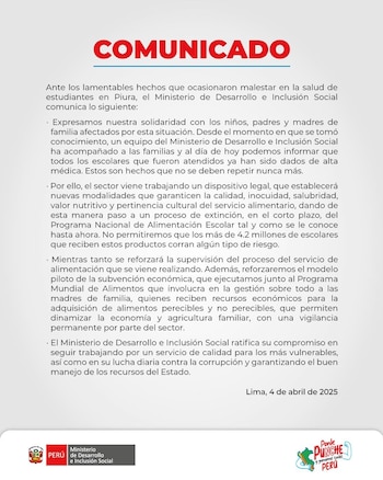 Comunicado de Wasi Mikuna