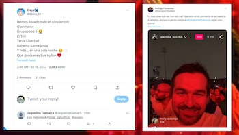 Usuarios emocionados con el concierto