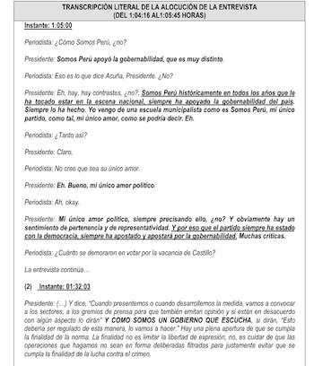 Informe de fiscalización del JEE