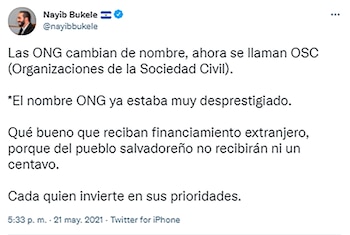 El enojo de Nayib Bukele