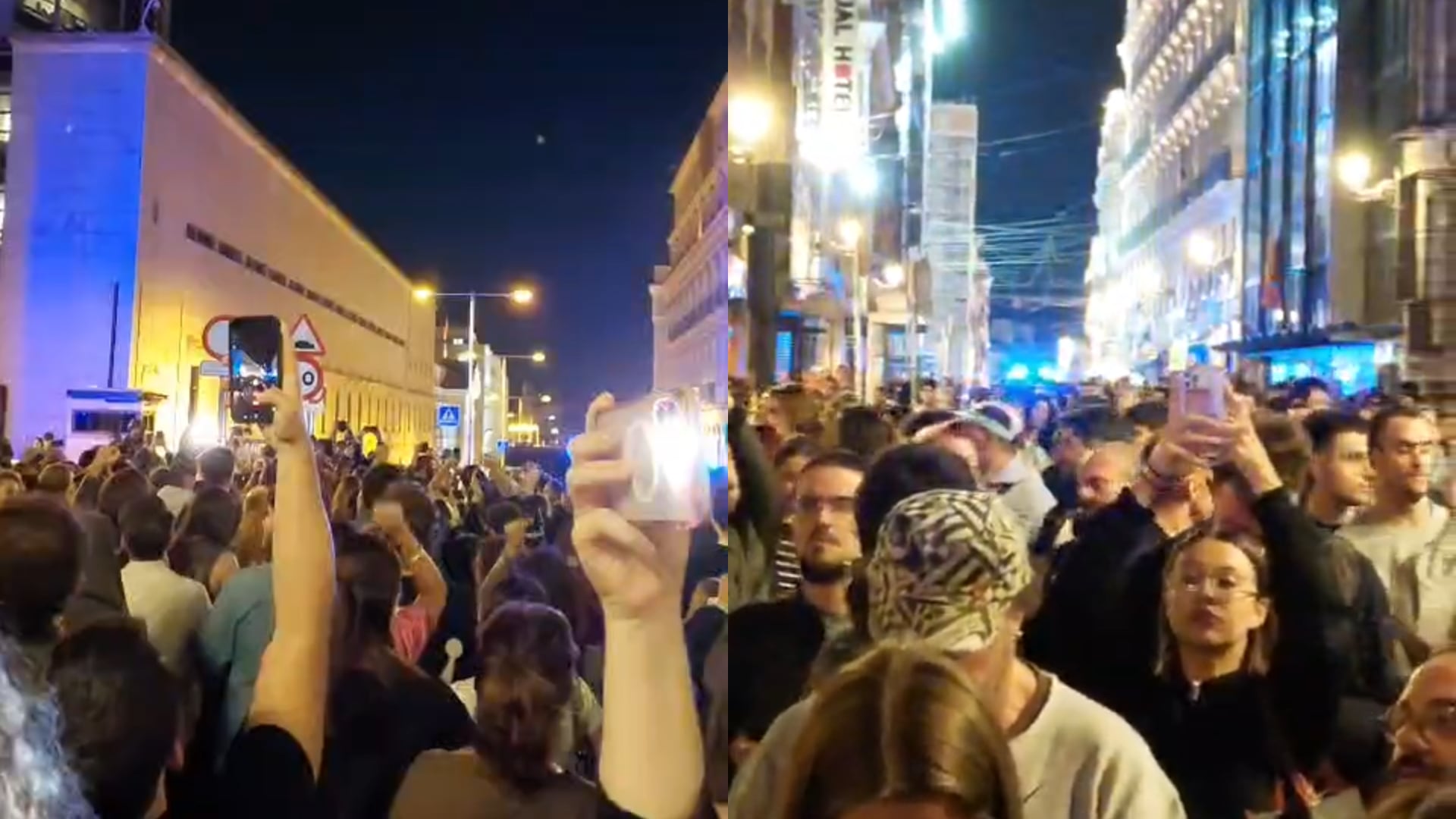 Los acampados de Sol se trasladan hacia el Congreso por la muerte de Maricarmen. (Cedido)