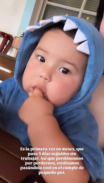 El pequeño recibe muchas atenciones por parte de su mamá - crédito Aida Victoria Merlano/ Instagram