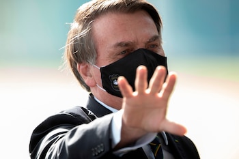 En la imagen un registro del presidente de Brasil, Jair Bolsonaro, en Brasilia (Brasil). EFE/Joédson Alves/Archivo
