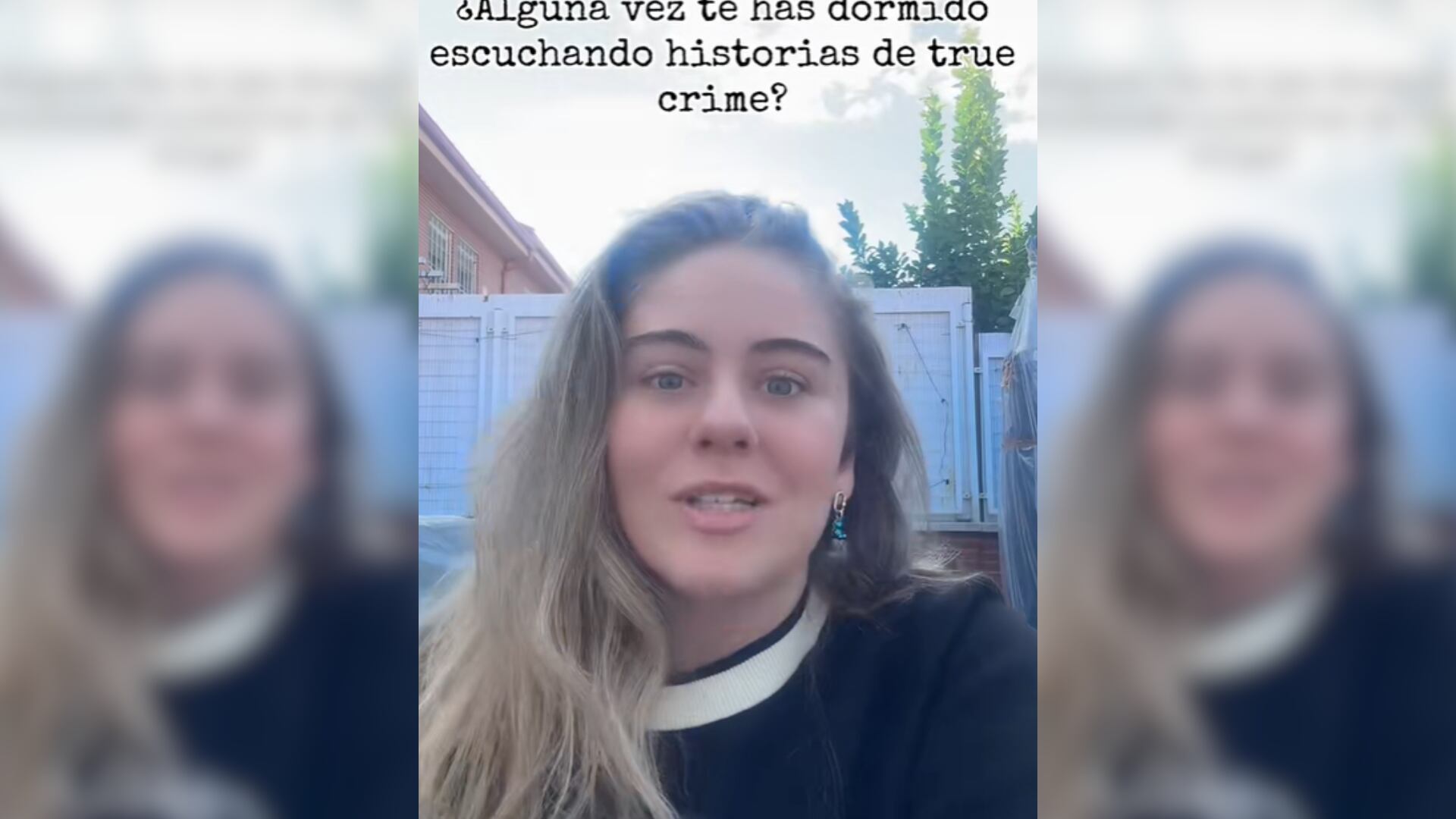 Jessica en su vídeo de TikTok (@huelladeldelito)