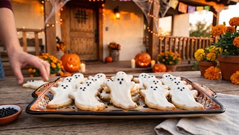 Galletas con forma de fantasma: el postre fácil para la fiesta de Halloween