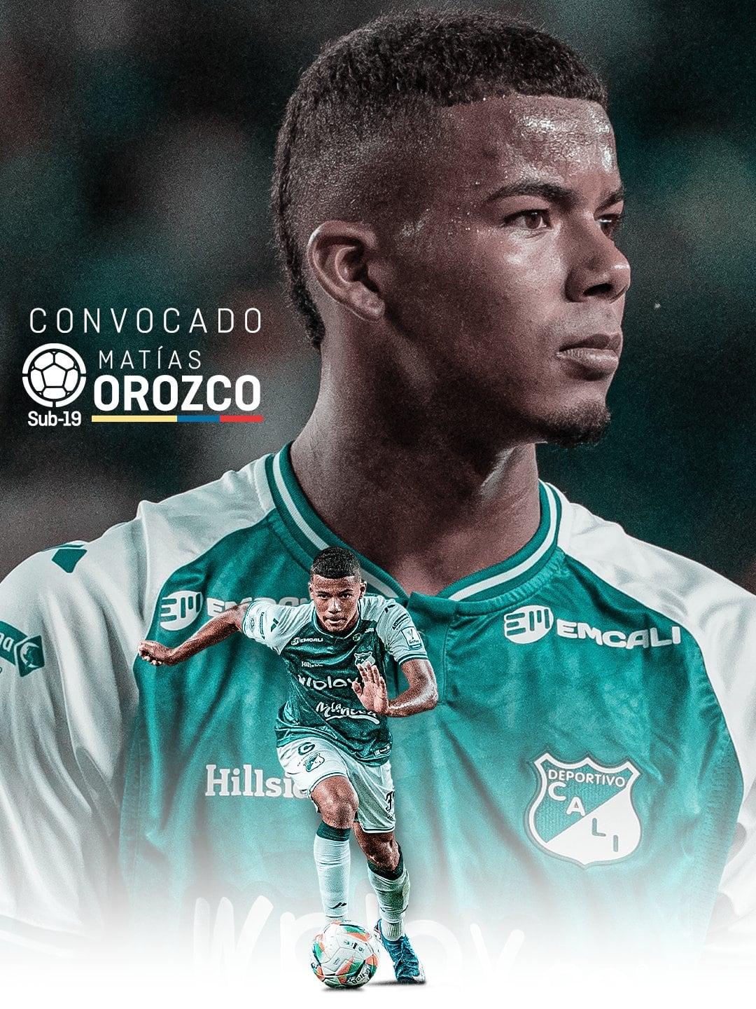 Con la selección Colombia en sus divisiones inferiores ha jugado siete partidos en los Juegos Centroamericanos y del Caribe y el Torneo Maurice Revello - crédito Deportivo Cali
