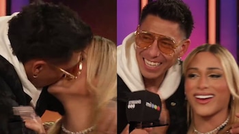 El beso entre Brian Sarmiento y Danelik de Gran Hermano en su reencuentro: “Apaguen las luces”