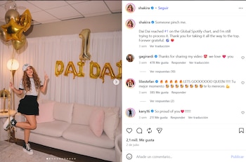 Dai Dai consolidó su éxito al encabezar simultáneamente los principales rankings musicales del mundo y convertirse en el tema oficial del Mundial 2026 - crédito Shakira / Instagram