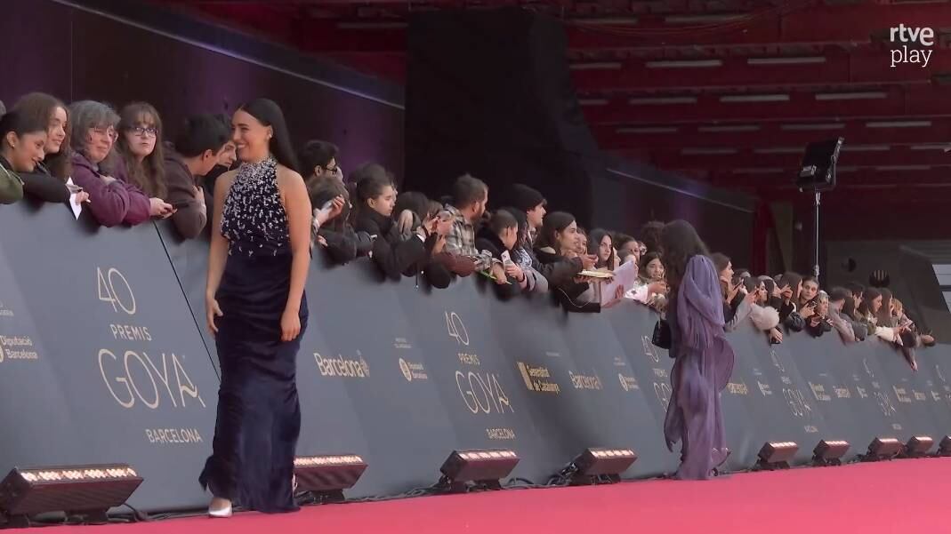 Carla Flila a su llegada a los premios Goya 2026. (RTVE)