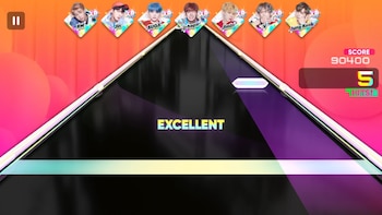 Rhythm Hive, disponible para iOS y Android, destaca por su extenso catálogo de canciones de BTS y cartas coleccionables digitales.