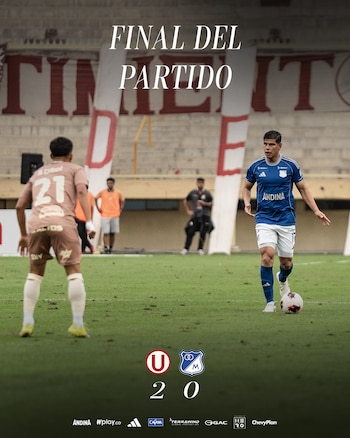 Resultado del partido de Millonarios vs. Universitario de Deportes en Perú - crédito X