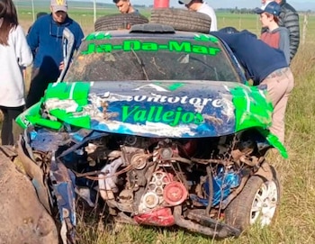 El frente del vehículo tras