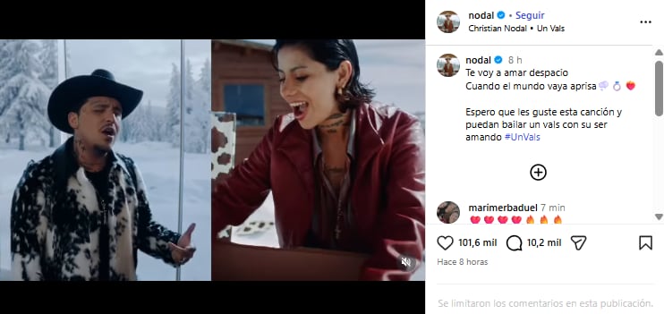 La modelo sostiene que la exposición inesperada y las críticas han afectado su vida profesional y personal, mientras enfrenta presiones legales. (Captura de pantalla Facebook Christian Nodal)