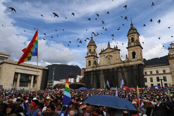 Marchas en Bogotá en favor