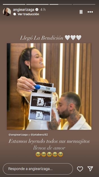 Angie Arizaga y detalles de su embarazo.