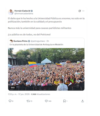 Hernán Cadavid y sus señalamientos a Gustavo Petro