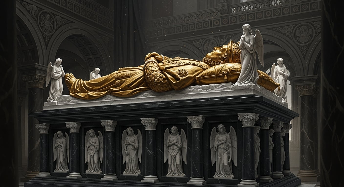 El sarcófago de mármol negro pensado para Enrique VIII se trasladó a la Catedral de San Pablo y alberga los restos de Lord Nelson (Imagen Ilustrativa Infobae)