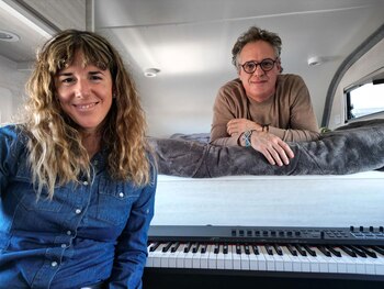 Eli y Martín, junto al