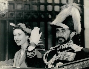 Con la reina Isabel II