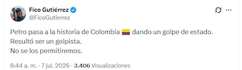 El alcalde de Medellín reaccionó a la suspensión del empalme presidencial - crédito X