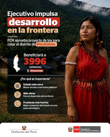 La conformación del distrito de Winchinkim atiende una demanda planteada durante años por dirigentes indígenas, autoridades del ámbito local y organizaciones sociales de la zona.