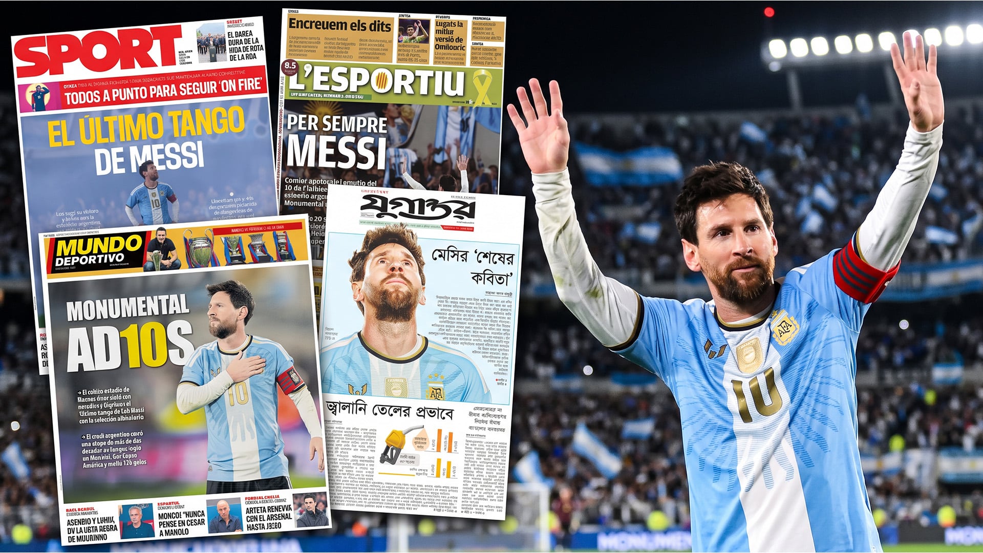Las portados de los diarios del mundo reflejan el adios de Messi a la selección argentina
