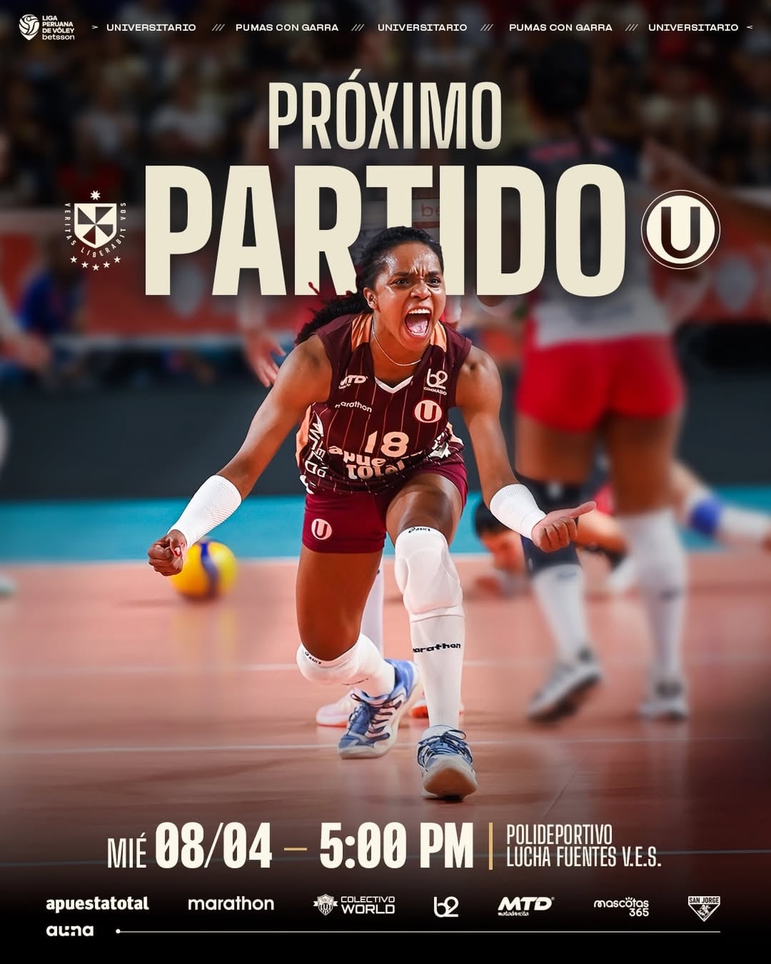 Universitario vs San Martín EN VIVO HOY: punto a punto del partido por 'extra game' de semifinales de Liga Peruana de Vóley 2026. Crédito: Instagram Universitario/San Martín