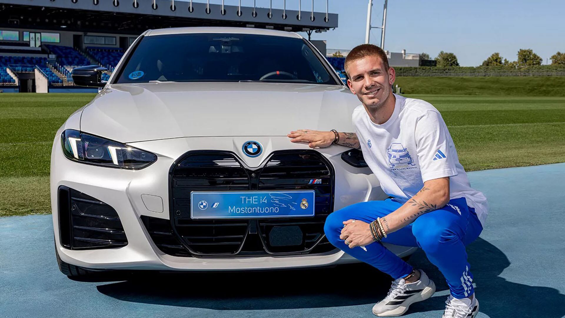 Franco Mastantuono escogió el modelo i4 M60, valuado en 80.550 euros (realmadrid.com)