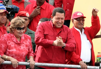 El presidente Hugo Chávez de
