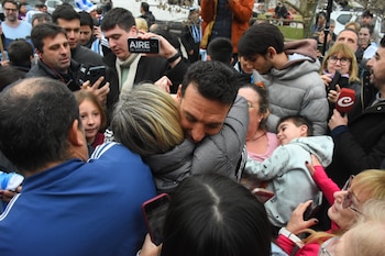 Lionel Scaloni llegó a Pujato