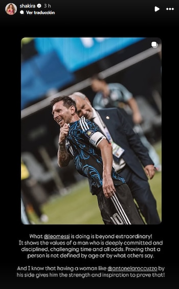 El posteo de Shakira dirigido a Lionel Messi