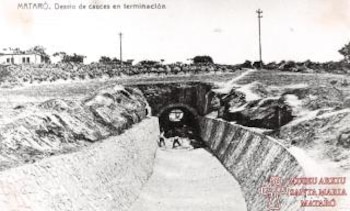 Las obras del Desviament de Mataró en 1919. (Museu Arxiu de Santa Maria de Mataró)