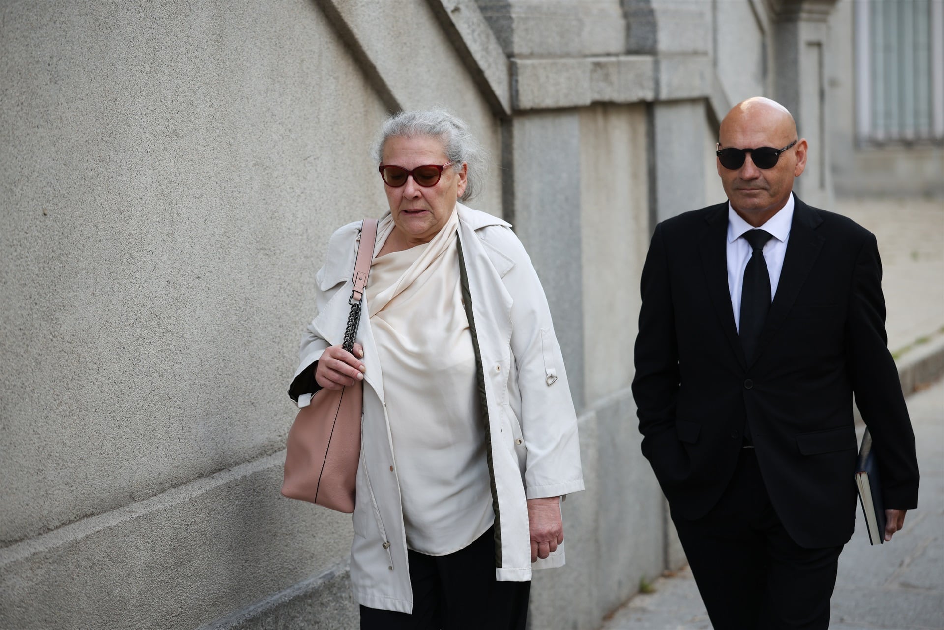 La empresaria Carmen Pano y el abogado Javier Gómez Bermúdez, a su llegada al Tribunal Supremo. (Alejandro Martínez Vélez / Europa Press)