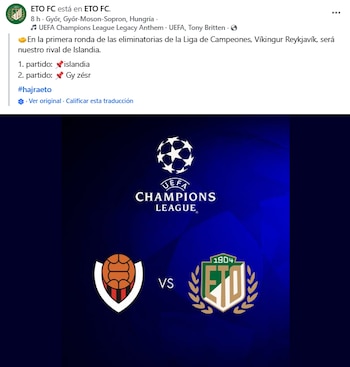 Győri ETO FC, con cinco títulos de liga y cuatro copas, enfrentará al Víkingur Reykjavík en la ronda previa de Champions League. (Facebook/ ETO FC)