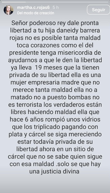 La publicación se viralizó en las diferentes redes sociales - crédito martha.c.rojas6