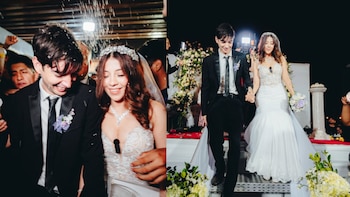 Zully y Nando intercambiaron anillos y votos frente a sus familiares, amigos y una multitud de seguidores que acompañaron la ceremonia en Puruchuco.